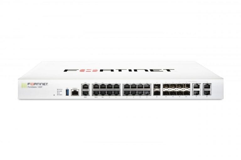 FortiGate 100F 22x GE RJ45 ports (including 2x WAN ports, 1x DMZ port, 1x Mgmt port, 2x HA
